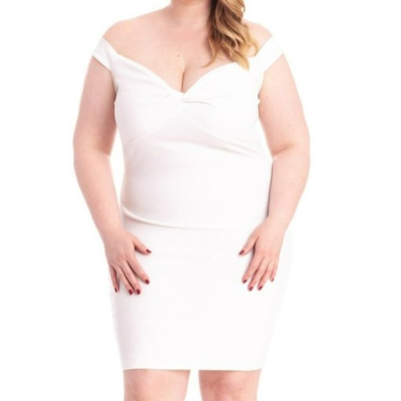 Rethm Off Shoulder Glitter Mini Dress Ivory Size XXXL NWT - Picture 1 of 6